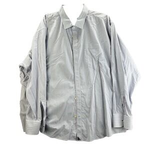 Untuckit Shirt Blue Red Mens 3XL Gingham Plaid Long Sleeve Button Casual Preppy